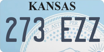 KS license plate 273EZZ