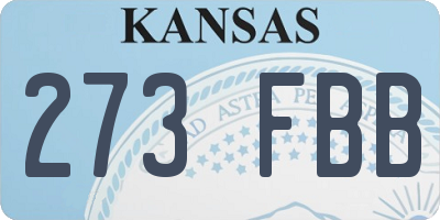 KS license plate 273FBB