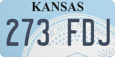 KS license plate 273FDJ