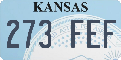 KS license plate 273FEF