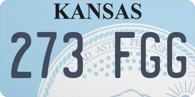 KS license plate 273FGG