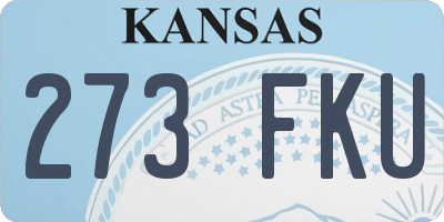KS license plate 273FKU