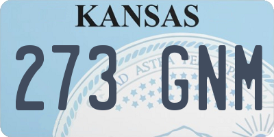 KS license plate 273GNM