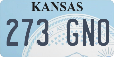 KS license plate 273GNO