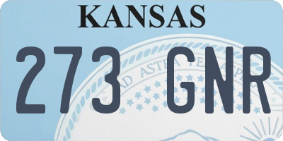 KS license plate 273GNR