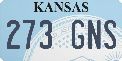 KS license plate 273GNS