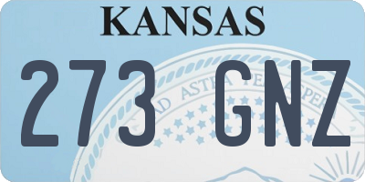 KS license plate 273GNZ