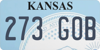 KS license plate 273GOB