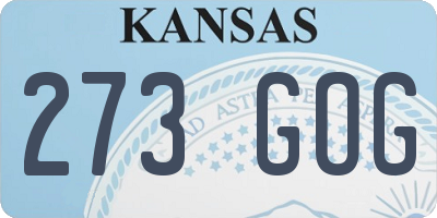KS license plate 273GOG