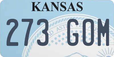 KS license plate 273GOM
