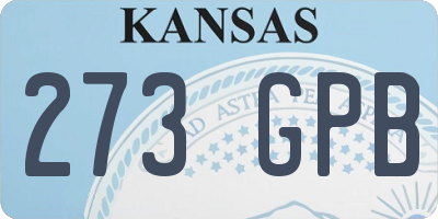 KS license plate 273GPB