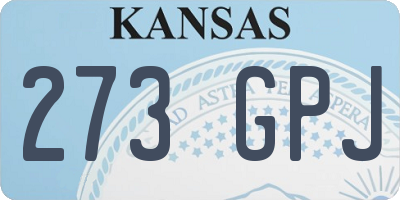 KS license plate 273GPJ