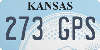 KS license plate 273GPS