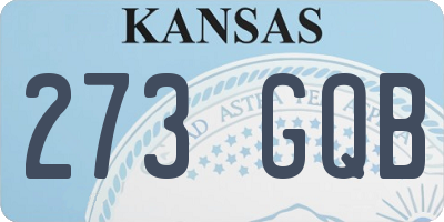 KS license plate 273GQB