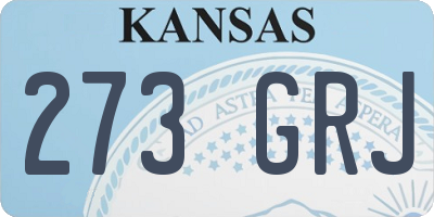 KS license plate 273GRJ
