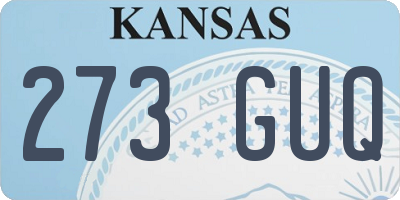 KS license plate 273GUQ