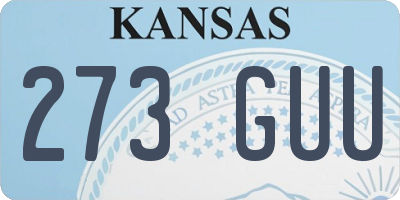 KS license plate 273GUU