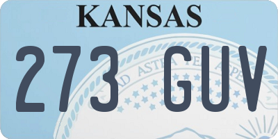 KS license plate 273GUV