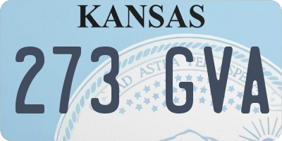 KS license plate 273GVA