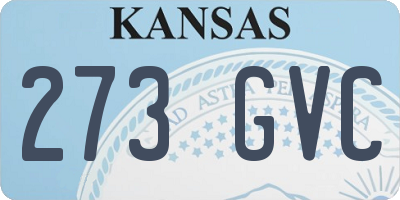 KS license plate 273GVC