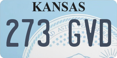 KS license plate 273GVD