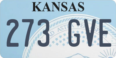KS license plate 273GVE