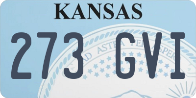 KS license plate 273GVI