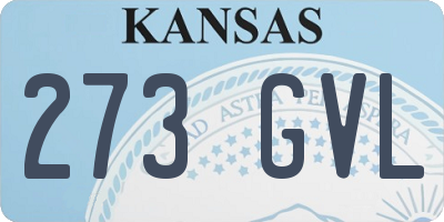 KS license plate 273GVL