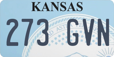 KS license plate 273GVN