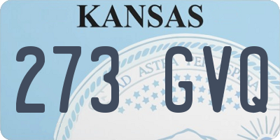 KS license plate 273GVQ