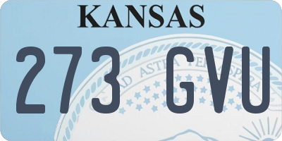 KS license plate 273GVU