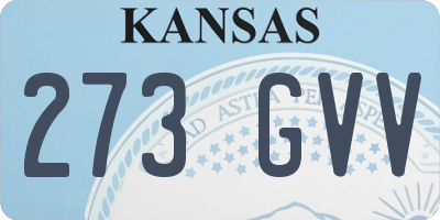 KS license plate 273GVV