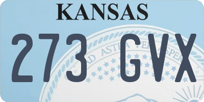 KS license plate 273GVX