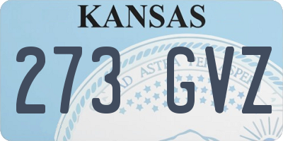 KS license plate 273GVZ