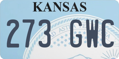 KS license plate 273GWC