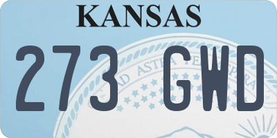 KS license plate 273GWD