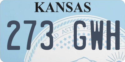 KS license plate 273GWH
