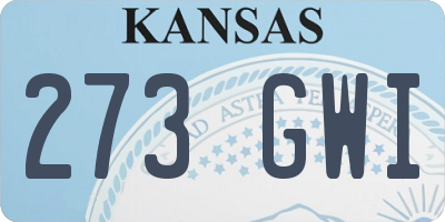 KS license plate 273GWI