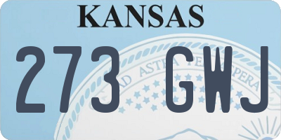 KS license plate 273GWJ
