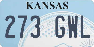 KS license plate 273GWL