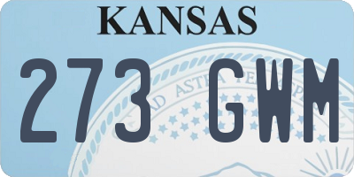 KS license plate 273GWM