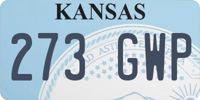 KS license plate 273GWP
