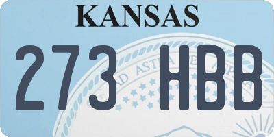 KS license plate 273HBB