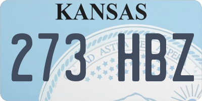 KS license plate 273HBZ