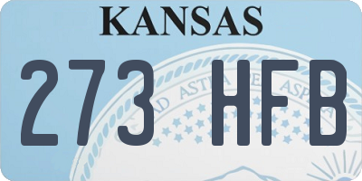 KS license plate 273HFB