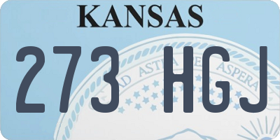 KS license plate 273HGJ