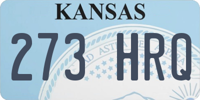 KS license plate 273HRQ