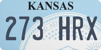 KS license plate 273HRX