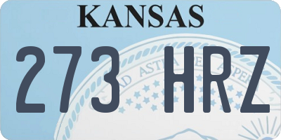 KS license plate 273HRZ