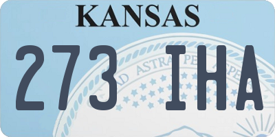 KS license plate 273IHA